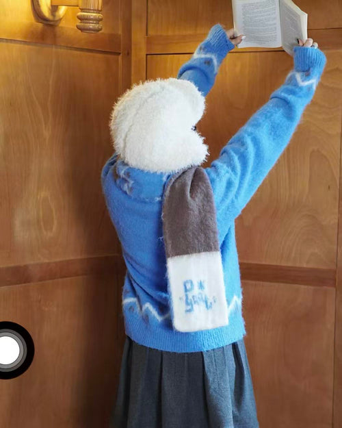 DYAAT PET Ibiza Blue Mohair “Soft Little Elephant”-Scarf