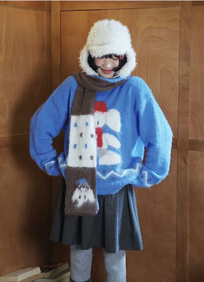 DYAAT PET Ibiza Blue Mohair “Soft Little Elephant”-Scarf