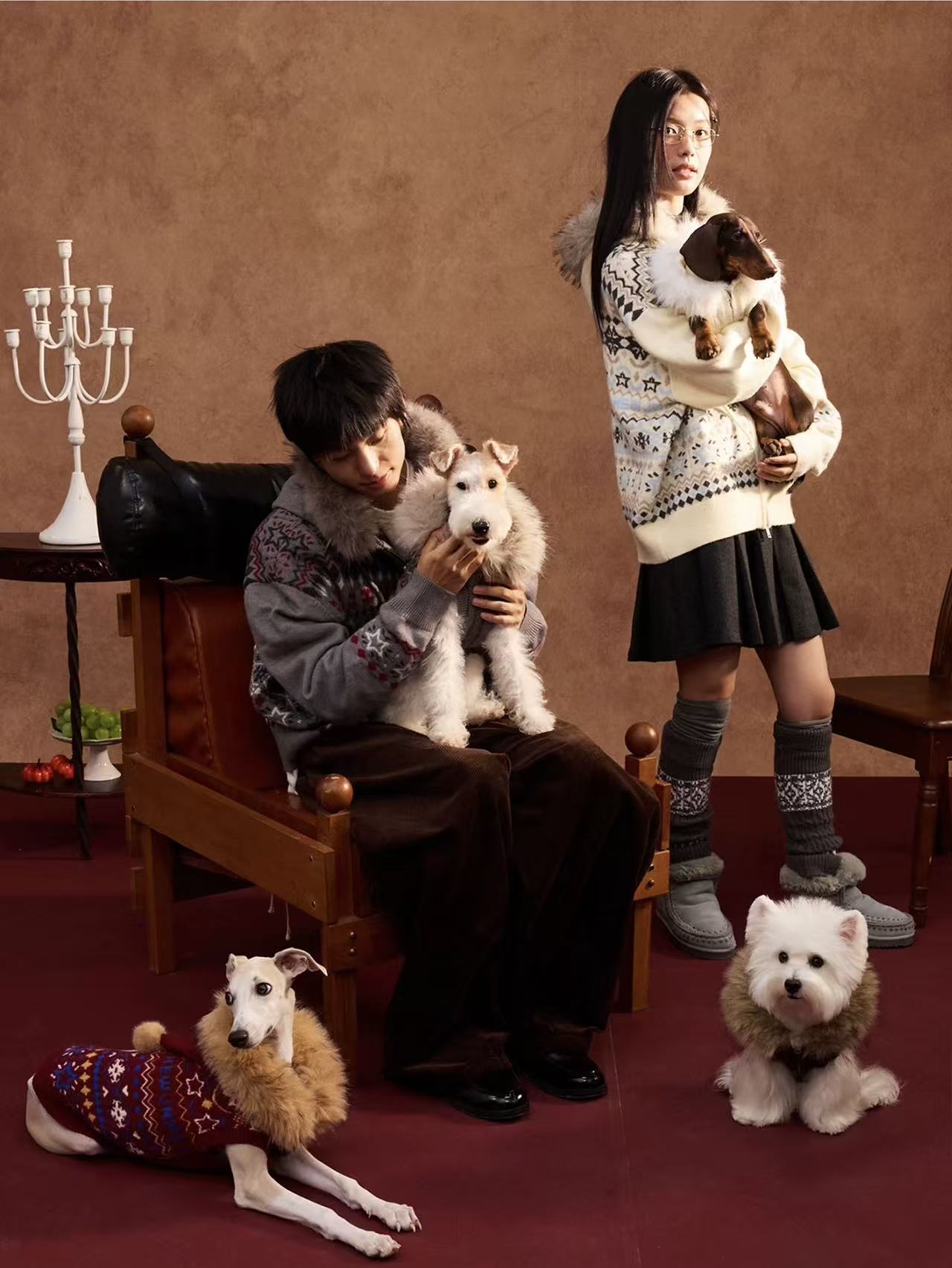 Matching Style Set-NewJNXS Fair Isle Sweater(Adult)