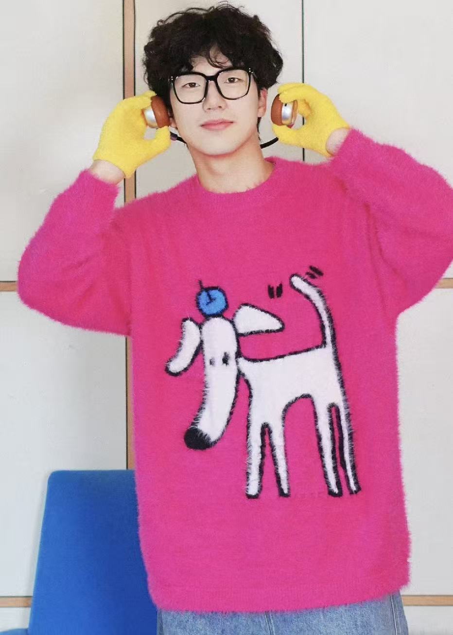 Matching Style Set-DYAATPET Rose Pink Apple Unisex Mink Fleece Sweater(Adult Version)