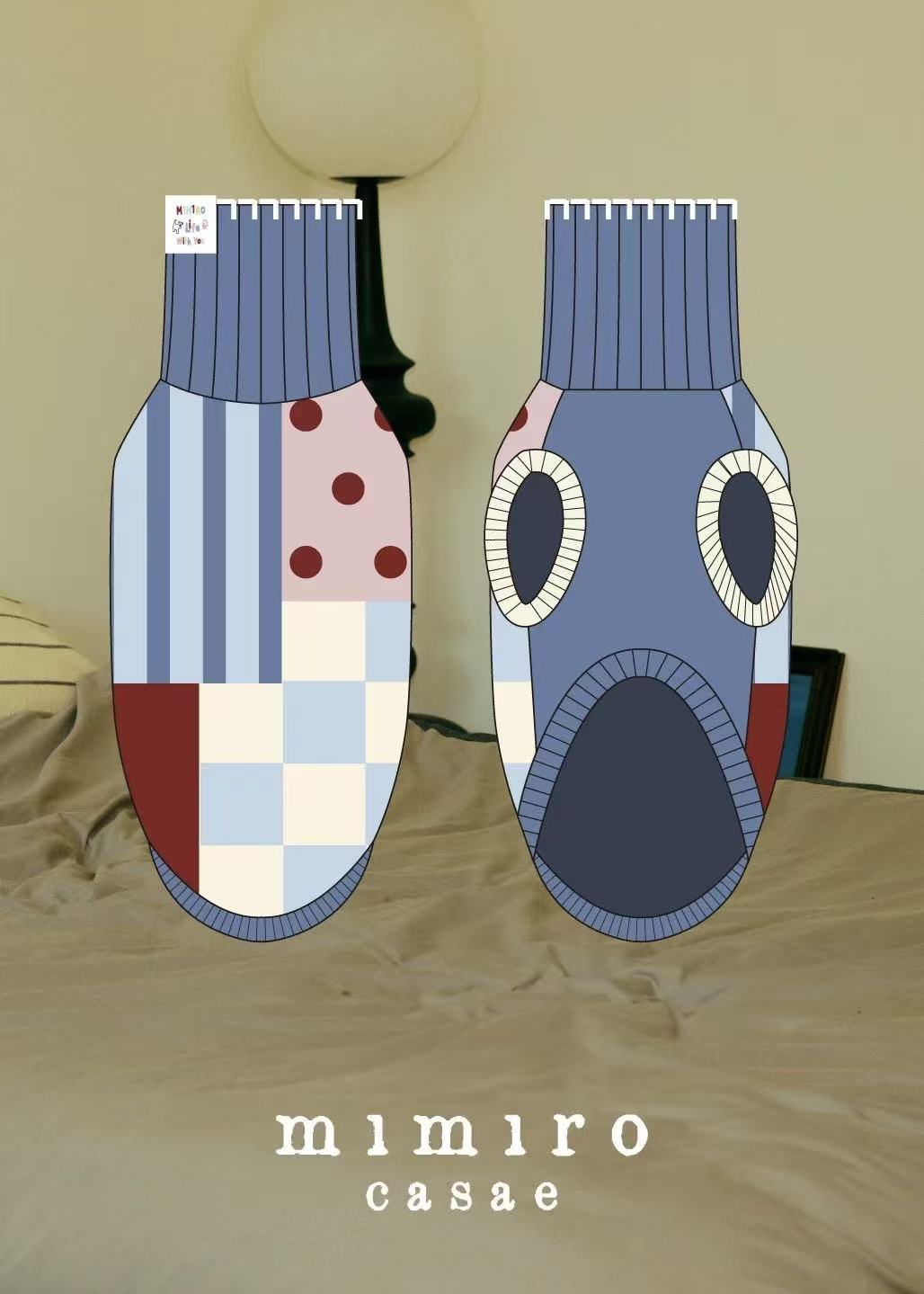 Matching Style Set-MIMIRO Casae Color–Pet Elastic Turtleneck Dog Sweater